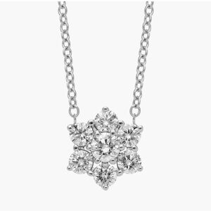 Blue Nile White Gold Fleur Necklace